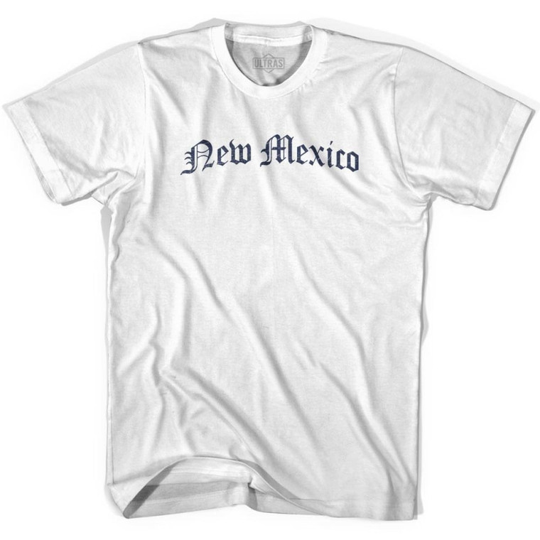Youth New Mexico Old Town Font T-shirt - White