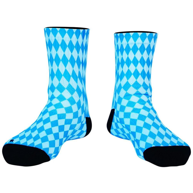 Bavarian Diamonds Premium Athletic Half Crew Socks - Blue