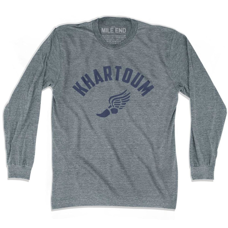 Khartoum Track Long Sleeve T-shirt - Athletic Grey