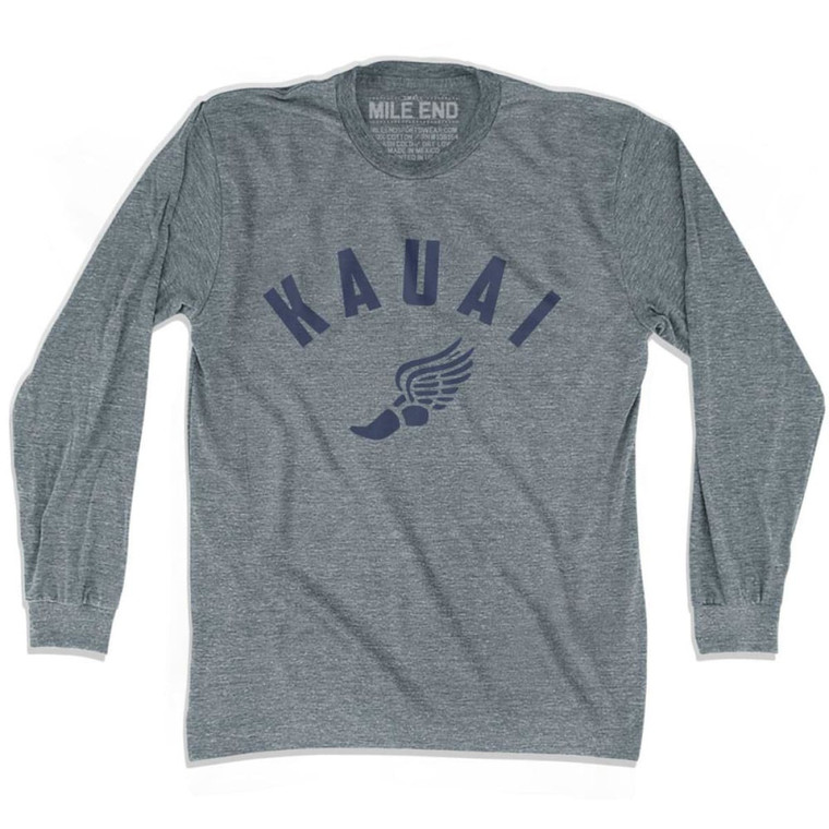 Kauai Track Long Sleeve T-shirt - Athletic Grey