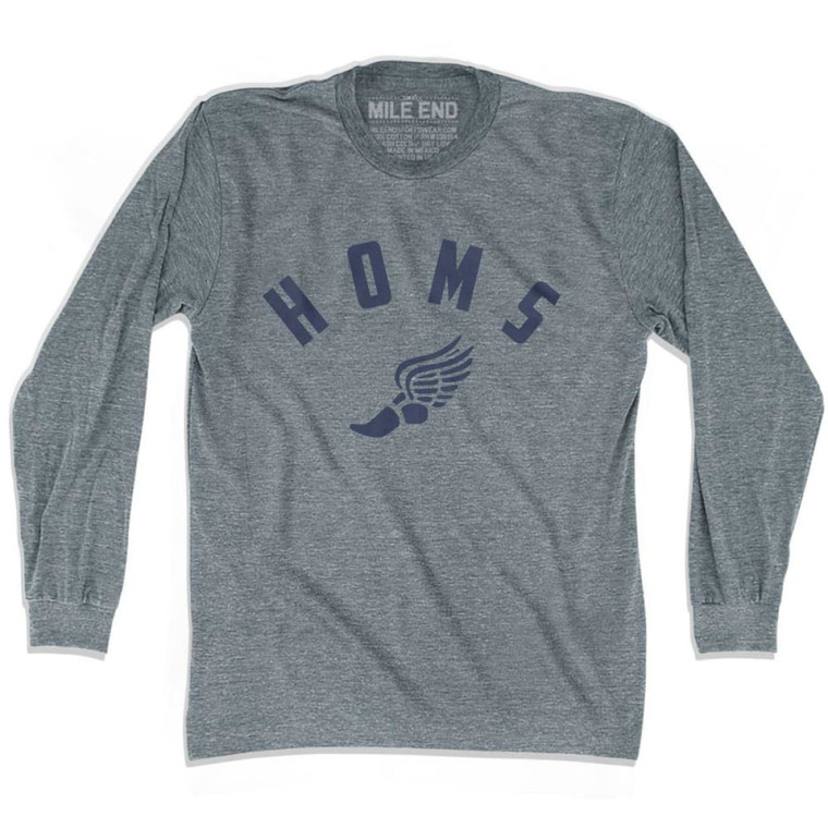 Homs Track Long Sleeve T-shirt - Athletic Grey
