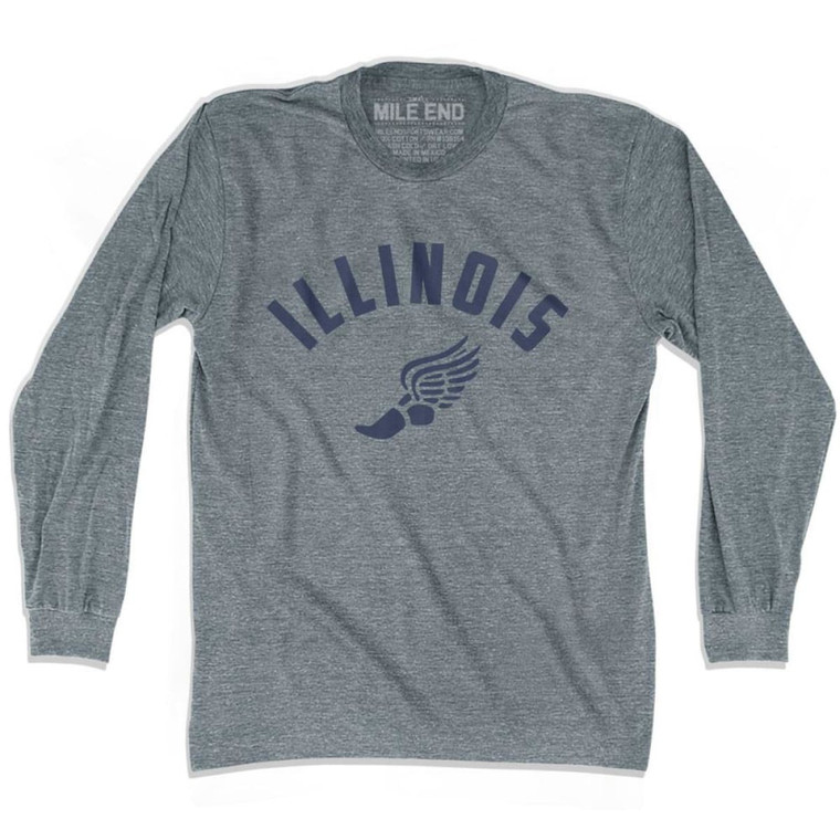 Illinois Track Long Sleeve T-shirt - Athletic Grey