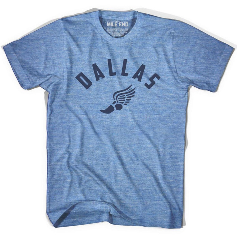 Dallas Running Winged Foot Track T-Shirt - Athletic Blue