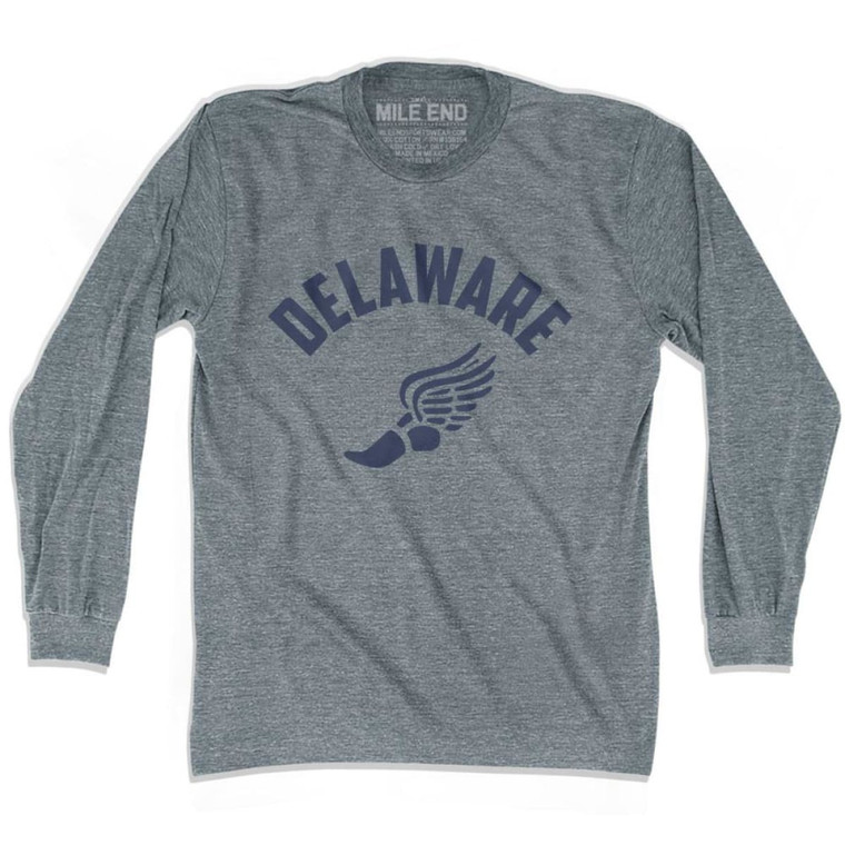 Delaware Track Long Sleeve T-shirt - Athletic Grey