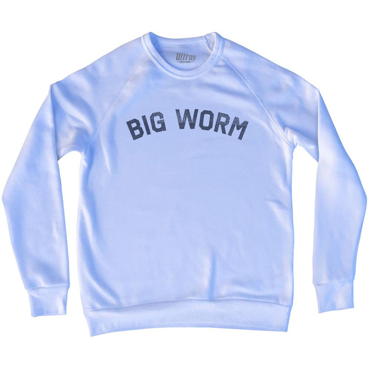 Big Worm Adult Tri-Blend Sweatshirt - White
