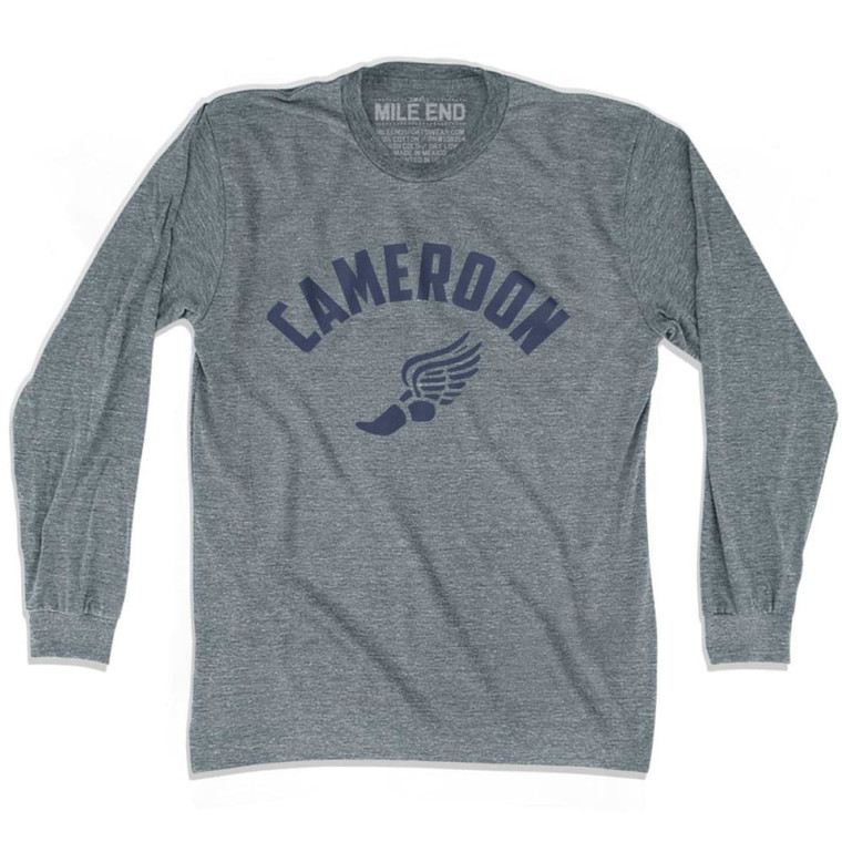 Cameroon Track Long Sleeve T-shirt - Athletic Grey
