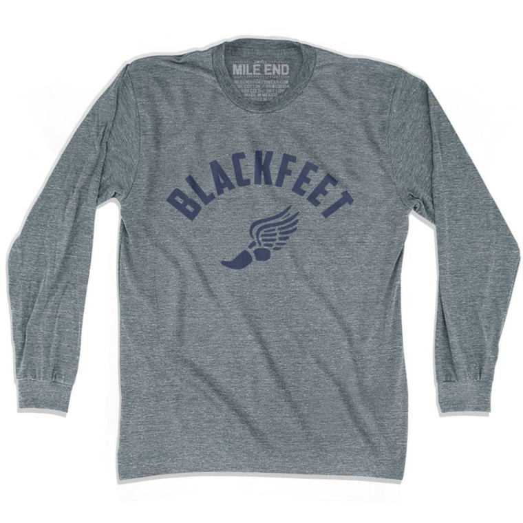 Blackfeet Track Long Sleeve T-shirt - Athletic Grey