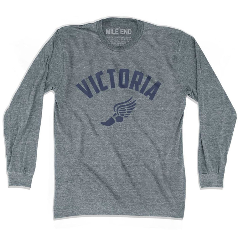 Victoria Track Long Sleeve T-shirt - Athletic Grey