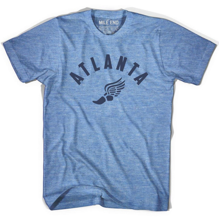 Atlanta Running Winged Foot Track T-Shirt - Athletic Blue