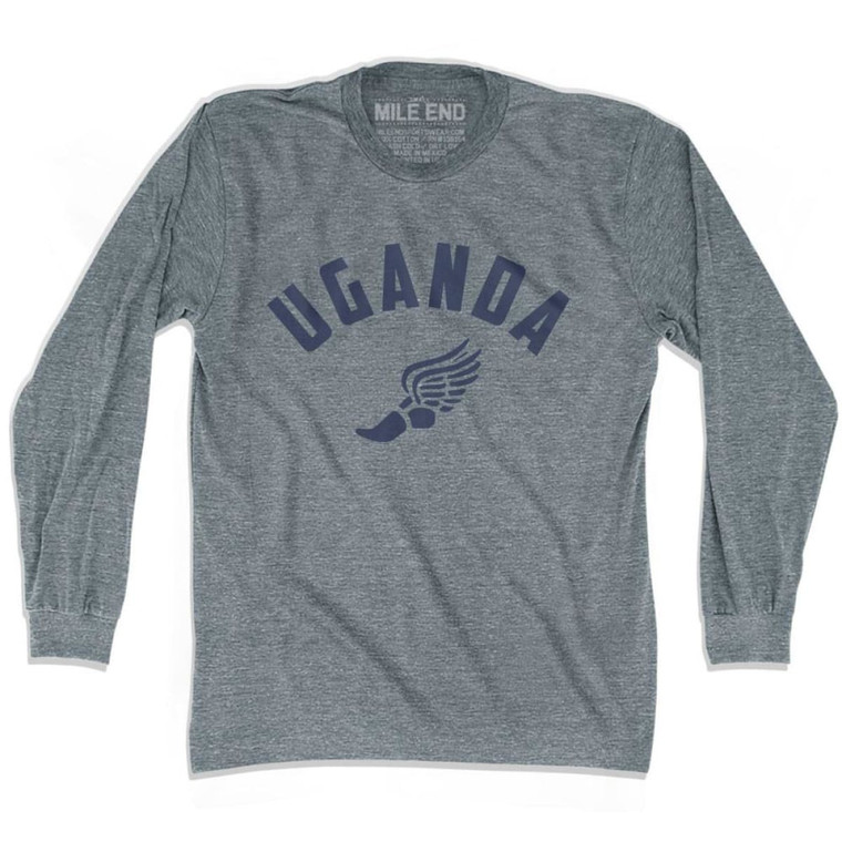 Uganda Track Long Sleeve T-shirt - Athletic Grey