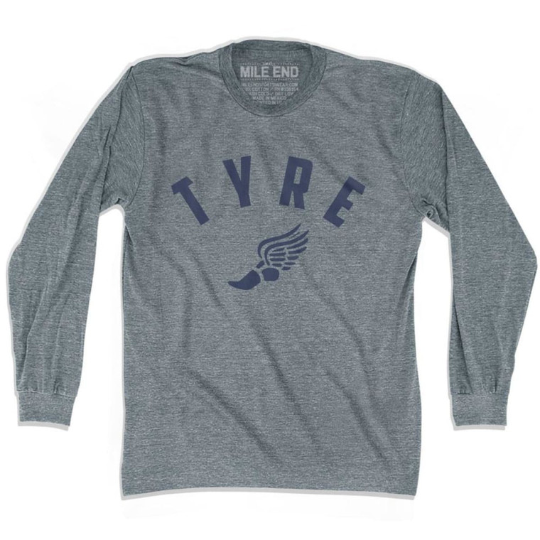 Tyre Track Long Sleeve T-shirt - Athletic Grey