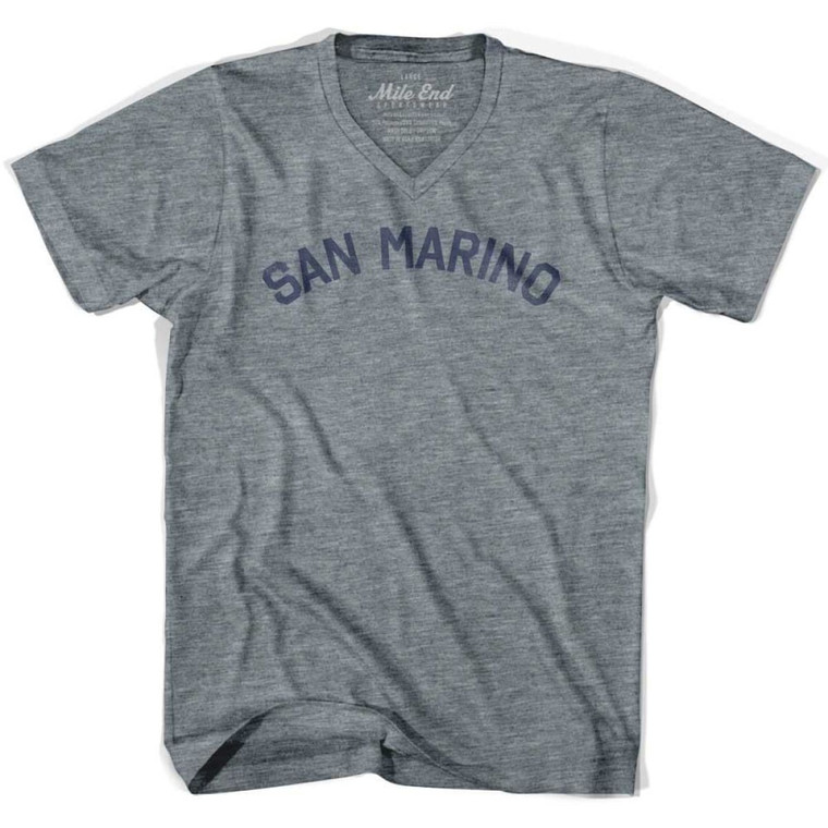 San Marino Vintage V-neck T-shirt - Athletic Grey