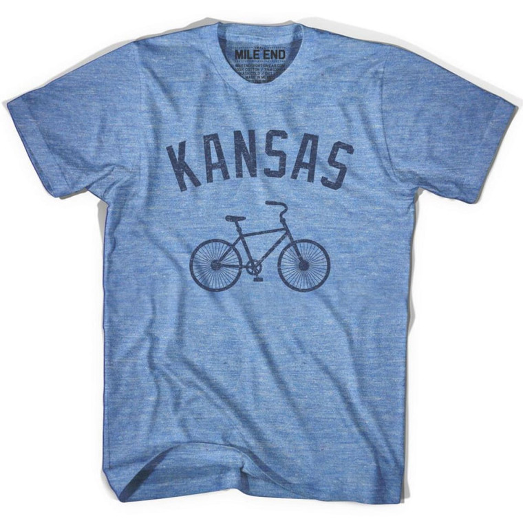 Kansas Vintage Bike T-Shirt - Athletic Blue