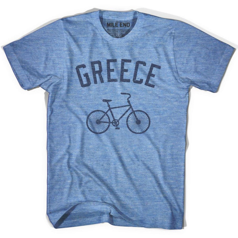 Greece Vintage Bike T-Shirt - Athletic Blue