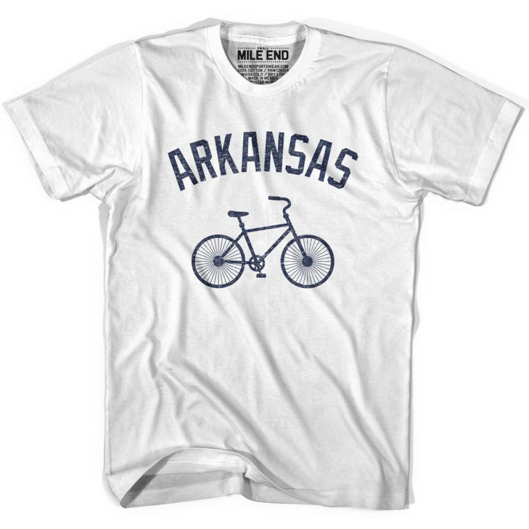 Arkansas Vintage Bike T-shirt - White