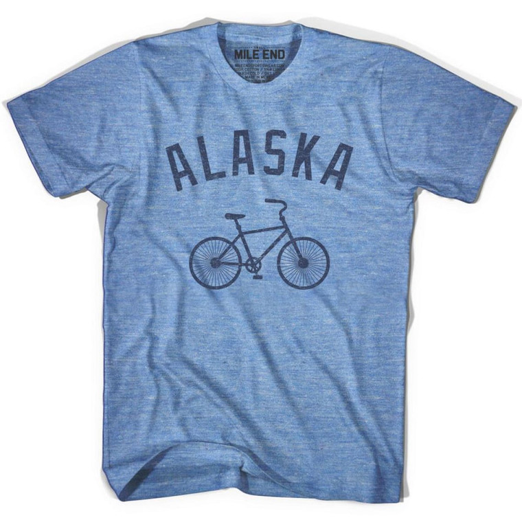 Alaska Text Bike T-Shirt - Athletic Blue