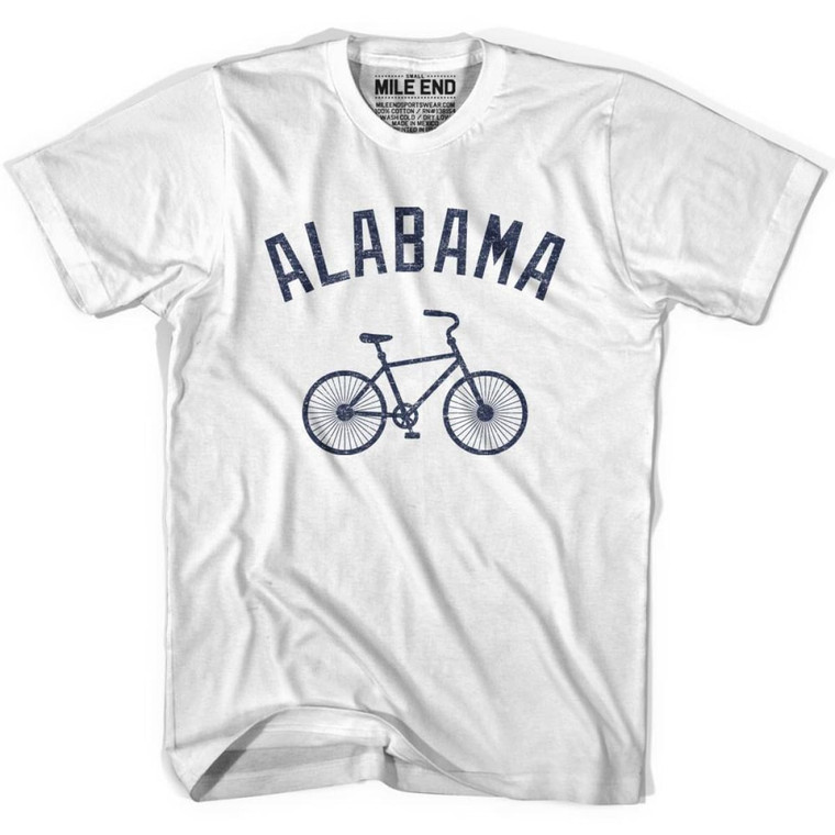 Alabama Text Bike T-shirt - White