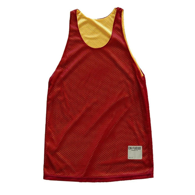 Cardinal and Yellow Basketball Reversible Made in USA - Cardinal/Yellow
