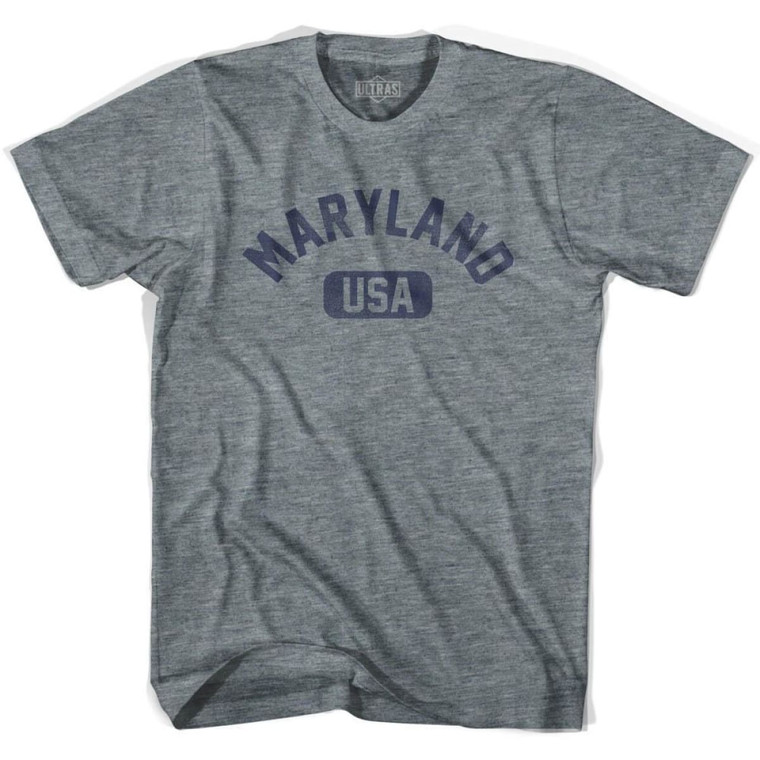 Maryland USA Adult Tri-Blend T-shirt - Athletic Grey