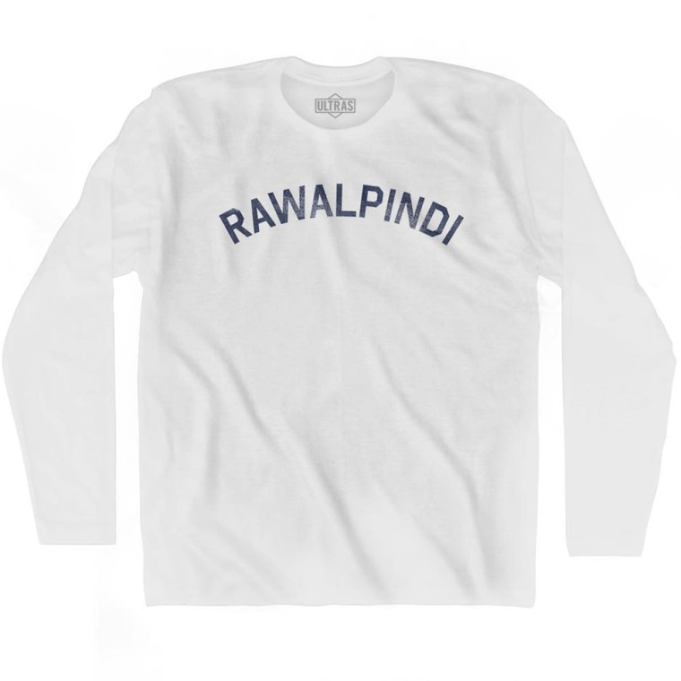 Rawalpindi Vintage Adult Cotton Long Sleeve T-shirt - White