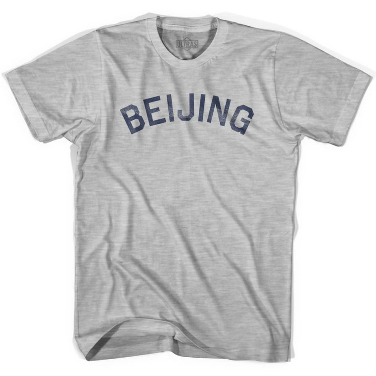 Beijing Vintage Womens Cotton T-Shirt - Grey Heather