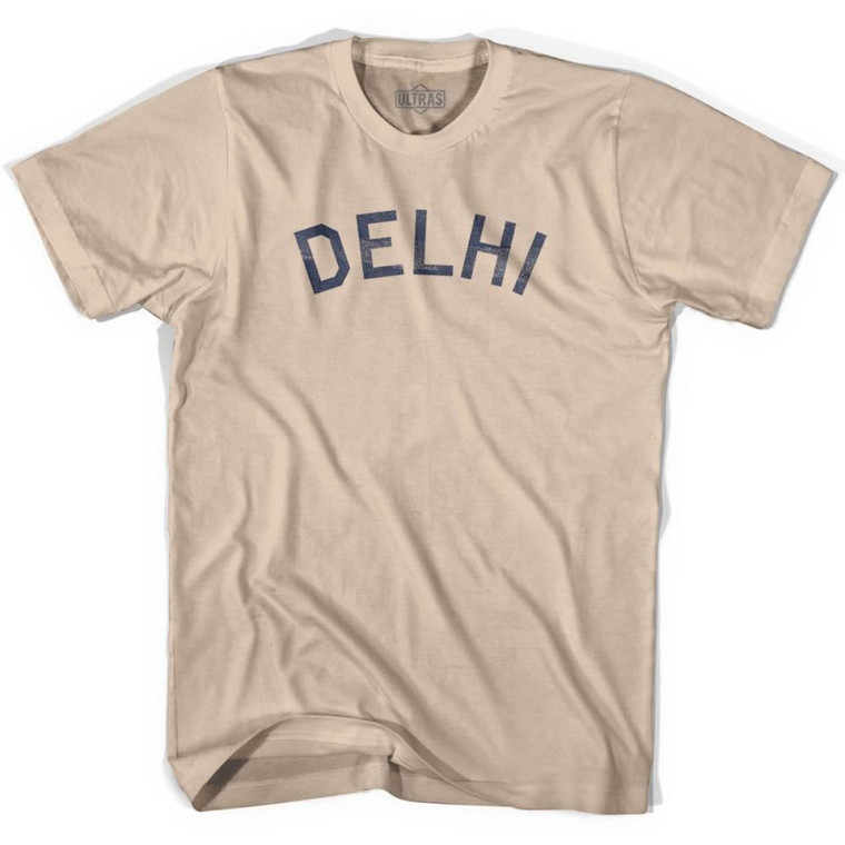 Delhi Vintage Adult Cotton T-Shirt - Creme