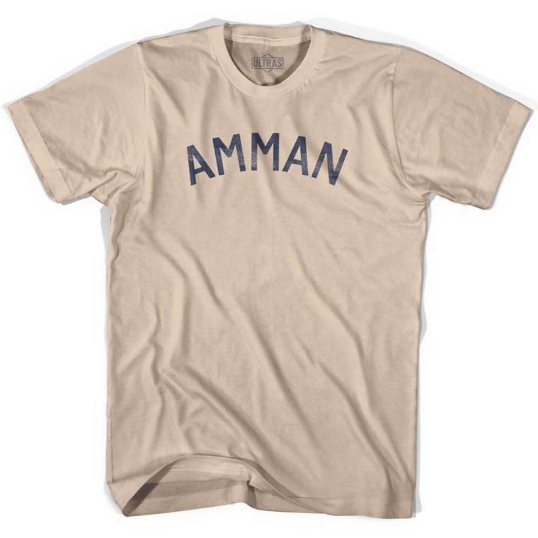 Amman Vintage Adult Cotton T-Shirt - Creme