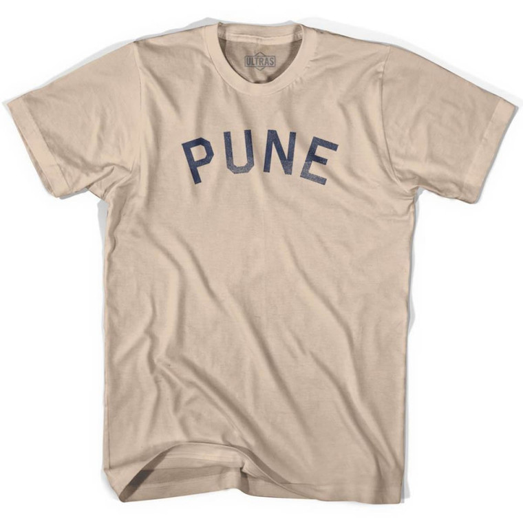 Pune Vintage Adult Cotton T-Shirt - Creme