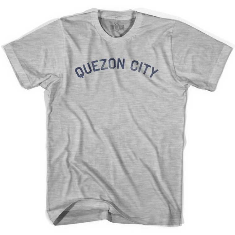 Quezon Vintage Adult Cotton T-Shirt - Grey Heather