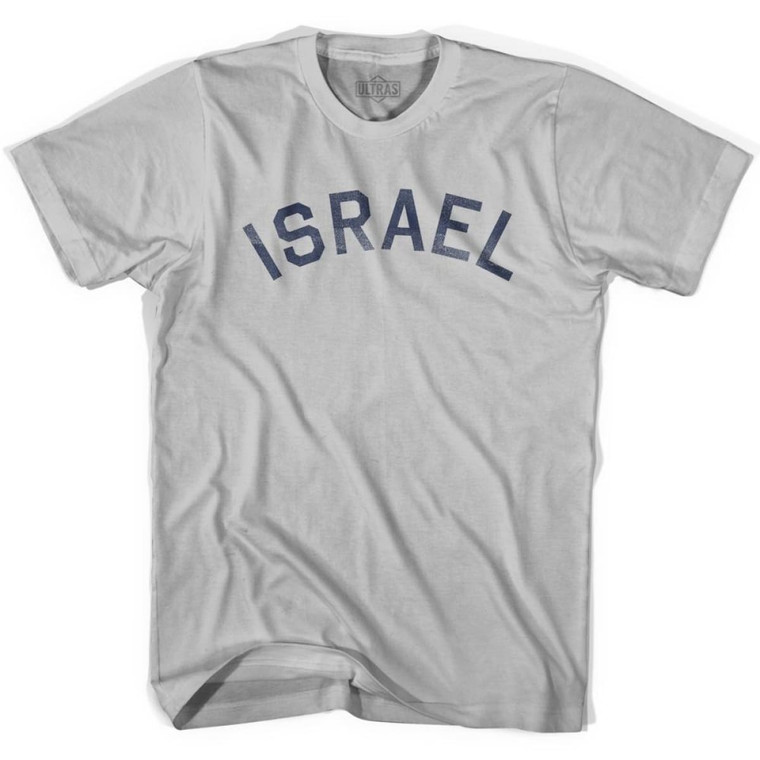 Israel Vintage City Adult Cotton T-Shirt - Cool Grey