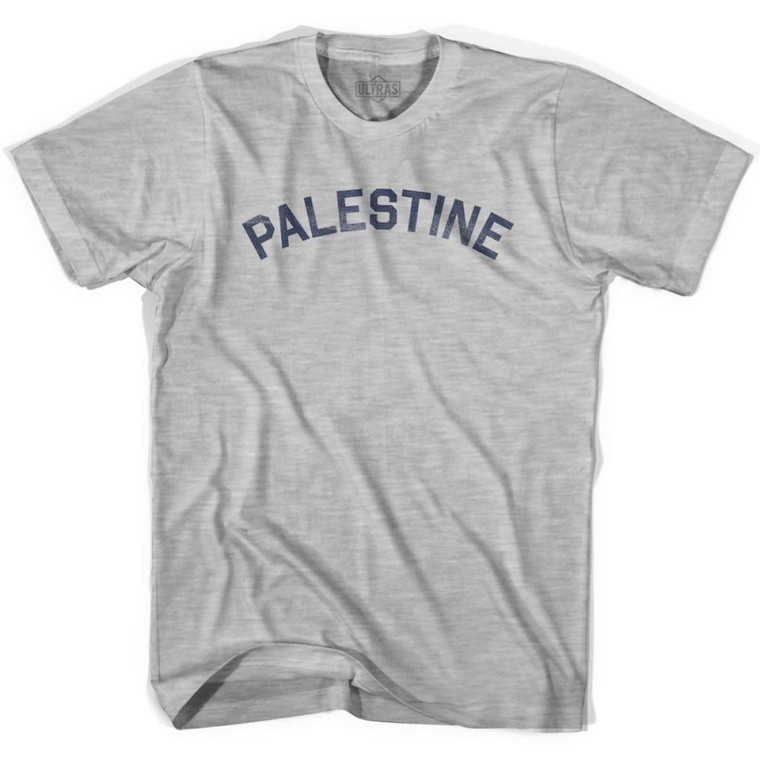Palestine Vintage City Womens Cotton T-Shirt - Grey Heather