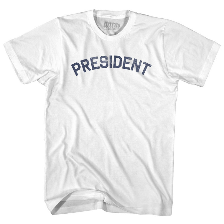 President Womens Cotton Junior Cut T-Shirt - White