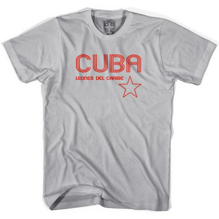 Cuba Soccer Lions of the Carribean Soccer T-shirt - Cool Grey