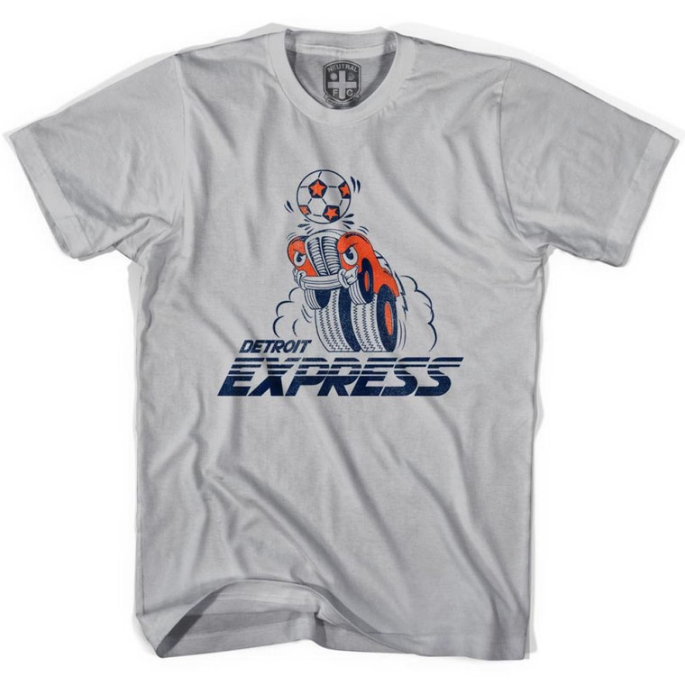 Detroit Express Car Soccer T-shirt - Cool Grey