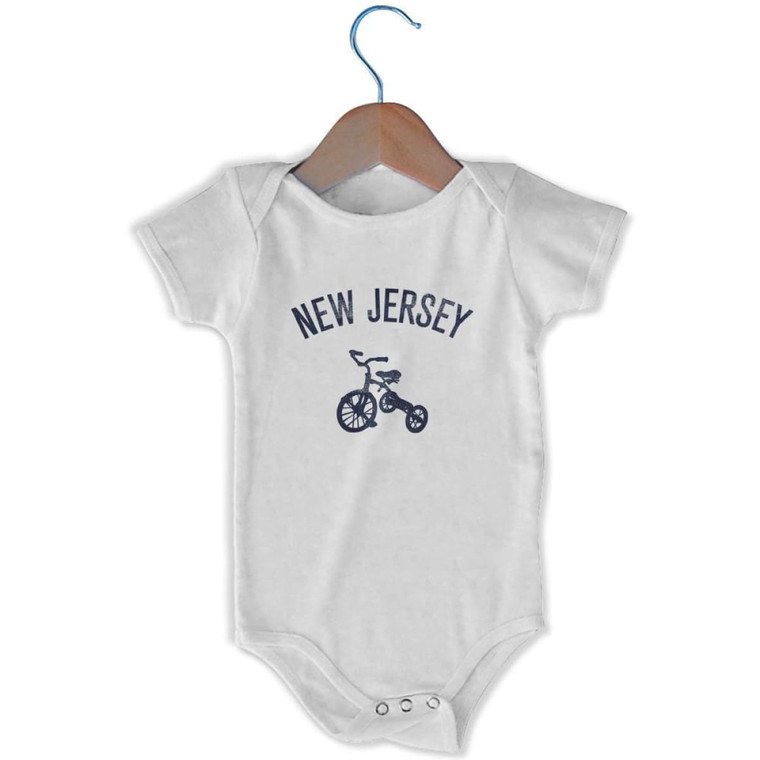 New Jersey Tricycle Infant One-piece - White