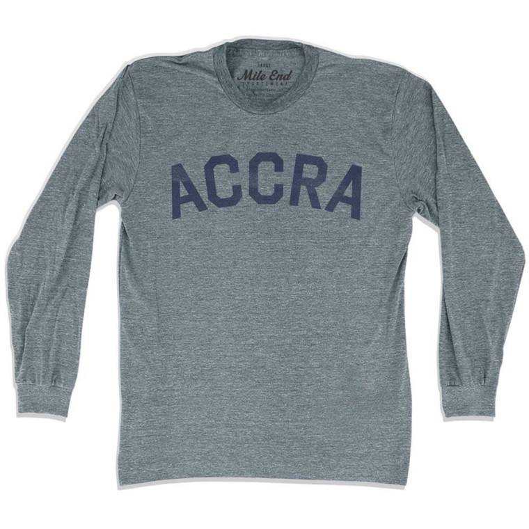 Accra Text Long Sleeve T-shirt - Athletic Grey