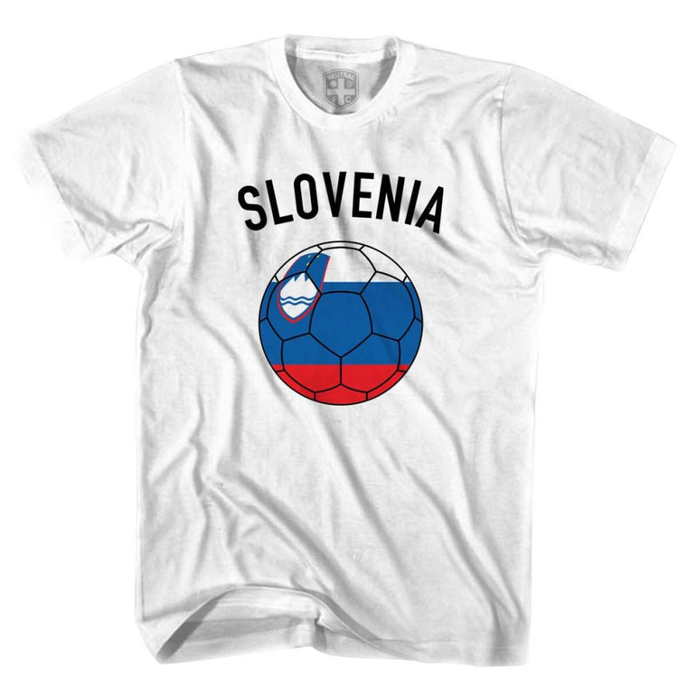 Slovenia Soccer Ball T-shirt - White