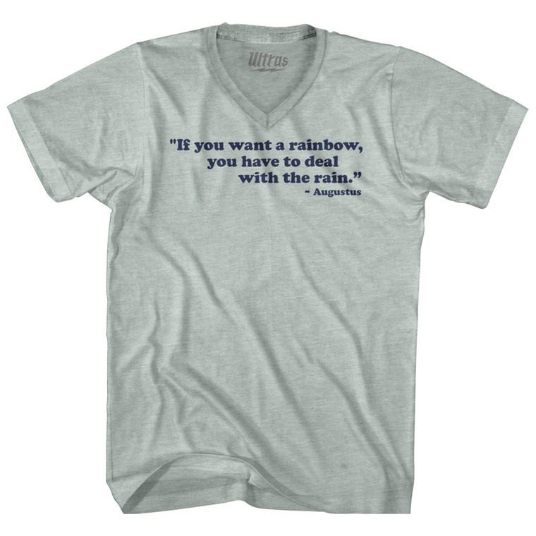Nothing Is Impossible To Him Who Will Try Alexander Adult Tri-Blend V-neck T-shirt - Athletic Green