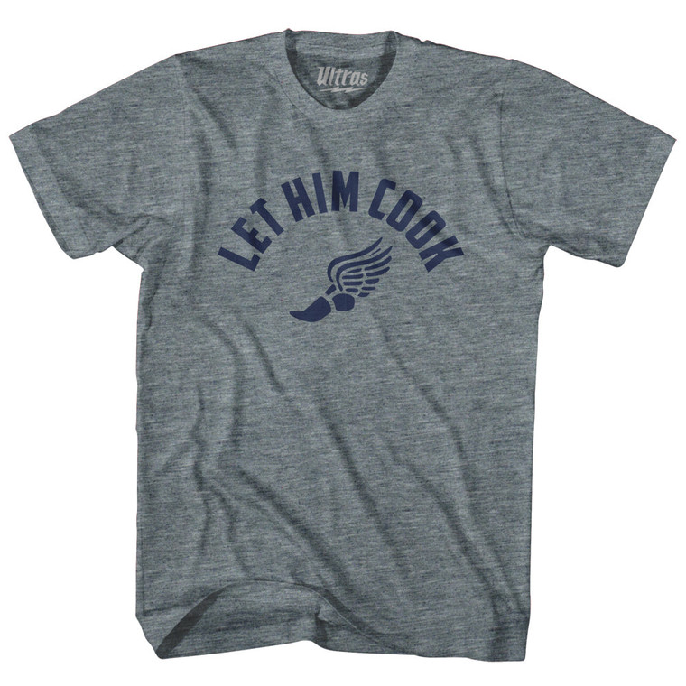 Here I Go Again Adult Tri-Blend T-shirt - Athletic Cool Grey
