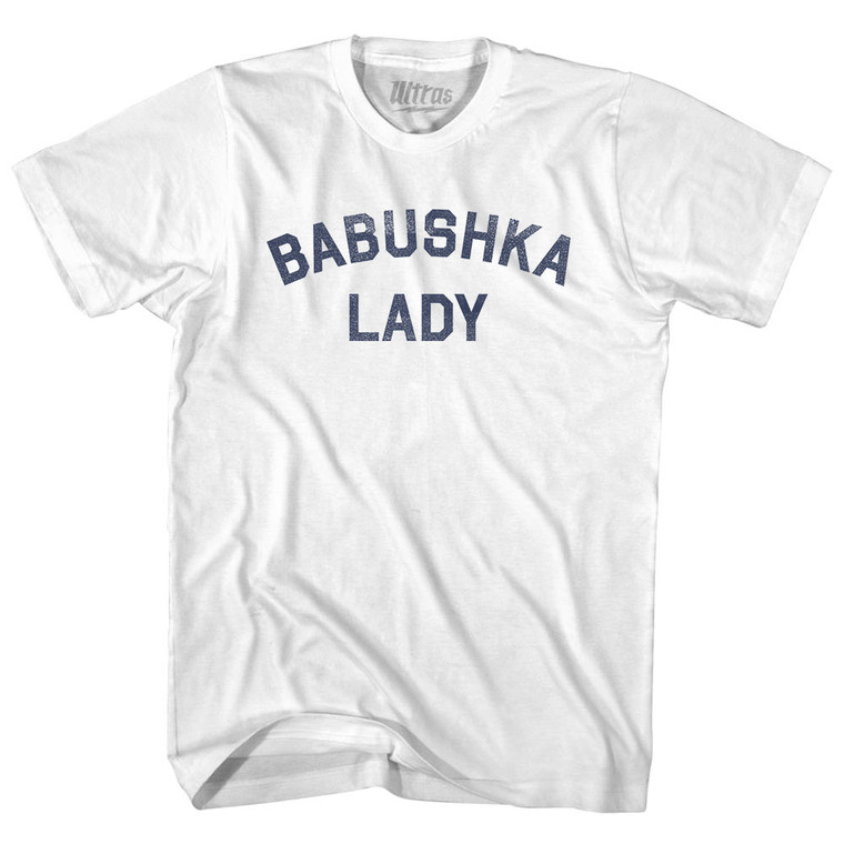 Babushka Lady Youth Cotton T-shirt - White