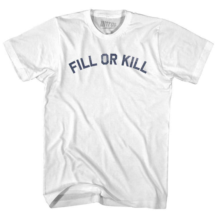 Fill Or Kill Womens Cotton Junior Cut T-Shirt - White
