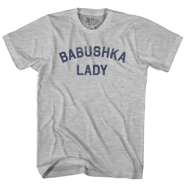 Babushka Lady Youth Cotton T-shirt - Grey Heather