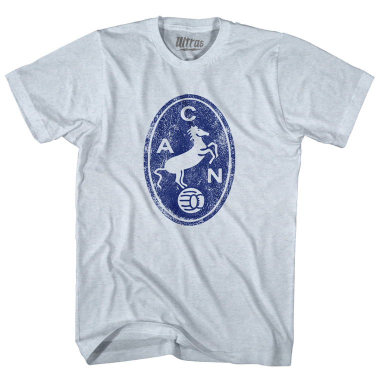 Napoli Vintage Horse Soccer Crest Adult Tri-Blend T-shirt - Athletic White