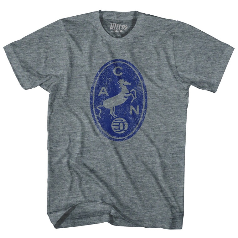Napoli Vintage Horse Soccer Crest Adult Tri-Blend T-shirt - Athletic Grey
