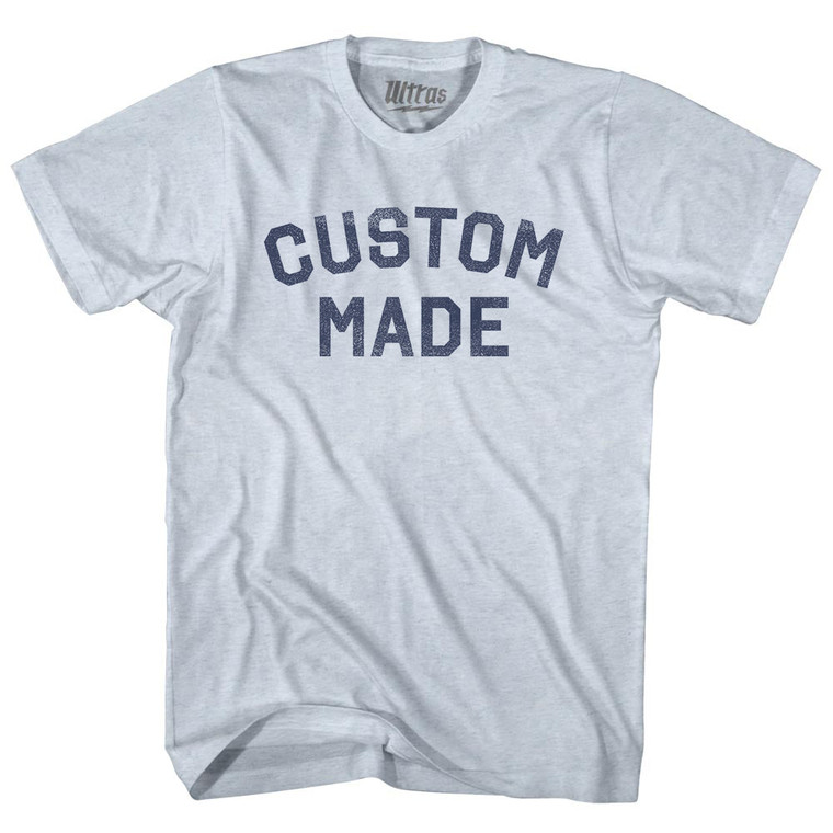 Custom Made Adult Tri-Blend T-shirt - Athletic White