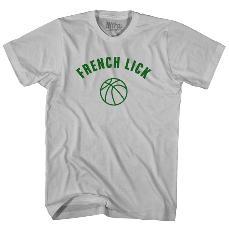 French Lick Basketball Adult Cotton T-shirt - Cool Grey