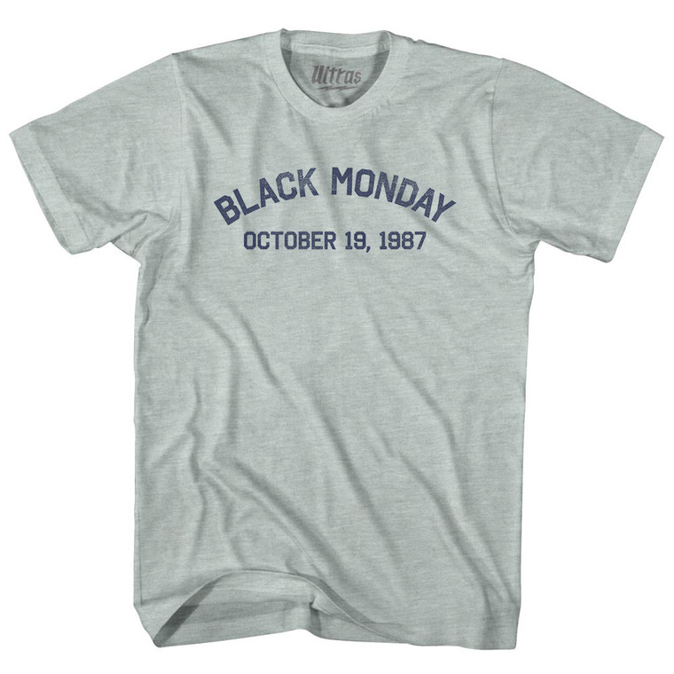 Black Monday October 19, 1987 Adult Tri-Blend T-shirt - Athletic Cool Grey