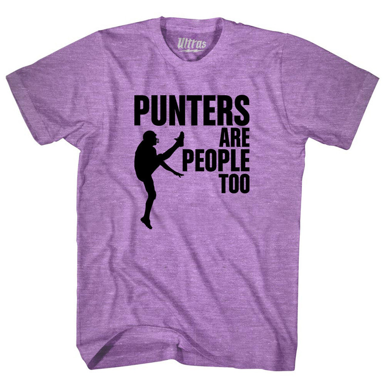 Punters Are People Too Adult Tri-Blend T-shirt - Athletic Purple