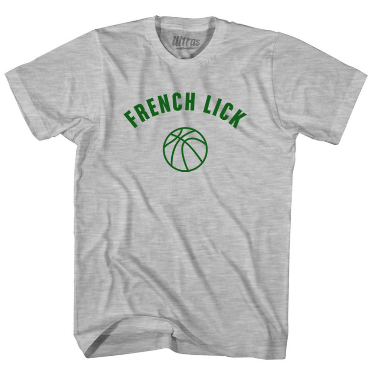 French Lick Basketball Adult Cotton T-shirt - Grey Heather