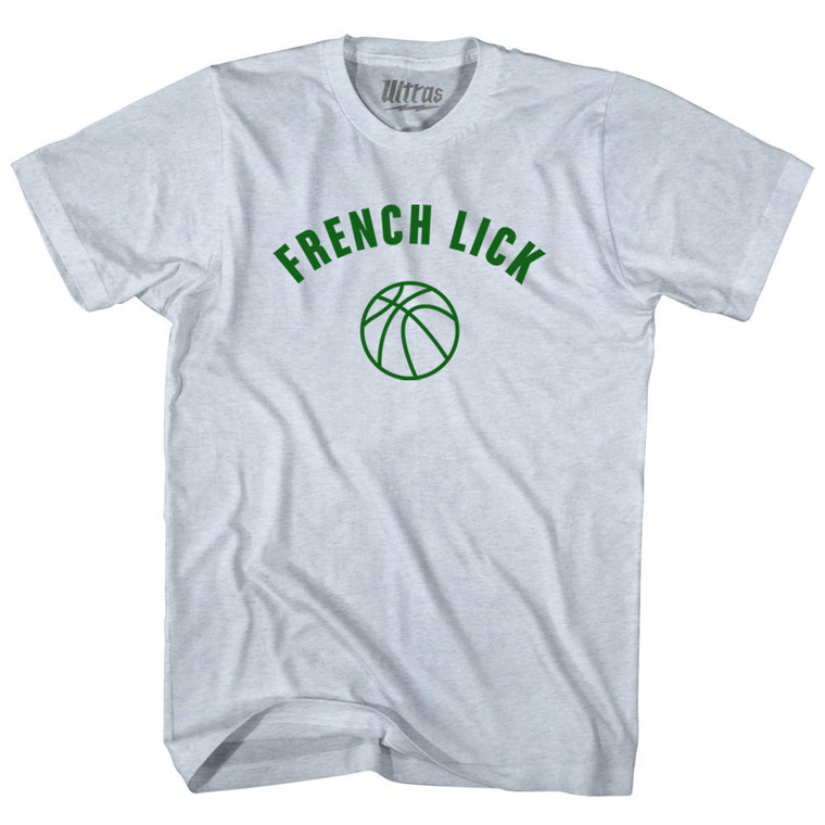 French Lick Basketball Adult Tri-Blend T-shirt - Athletic White